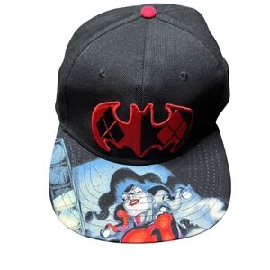 DC Comics Harley Quinn Hat Batman Logo Snapback Cap One‎ Size
